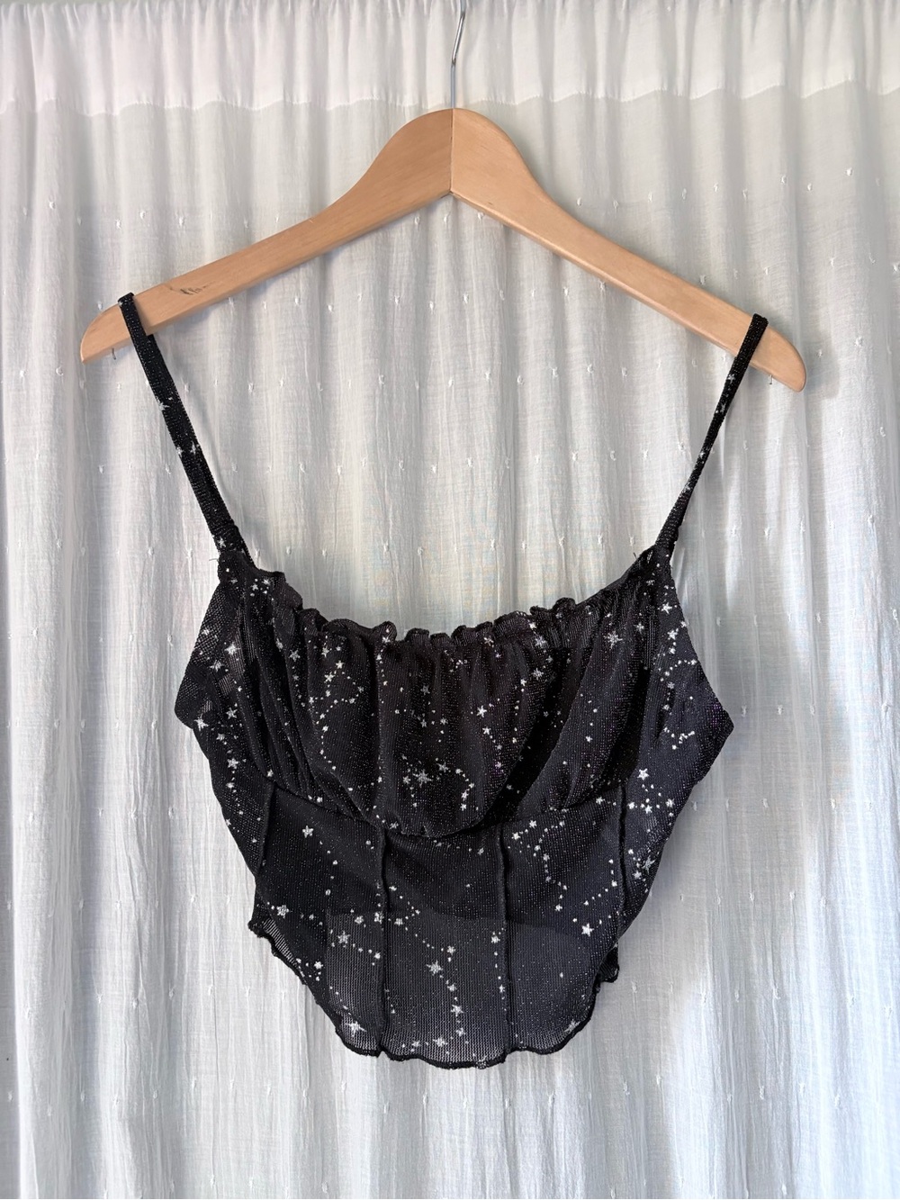 SHEIN Black Star Print Spaghetti Strap Camisole